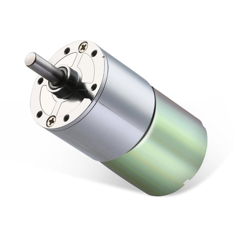 Greartisan DC 12V 550RPM Gear Motor High Torque Electric Micro Speed Reduction Geared Motor Centric Output Shaft 37mm Diameter Gearbox - Image 1